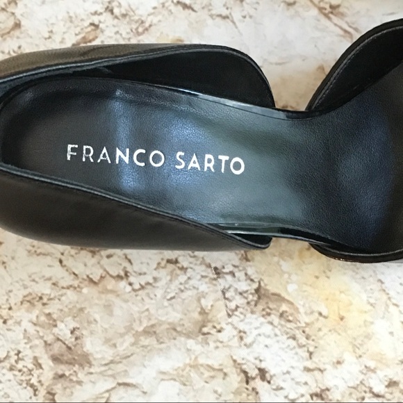 FRANCO SARTO Black Leather Heels, Size 8 - Picture 7 of 8